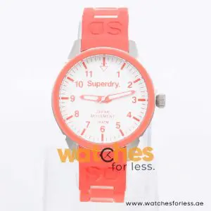 Superdry Women’s Quartz Pink & White Silicone Chain White Dial 39mm Watch SYL135R