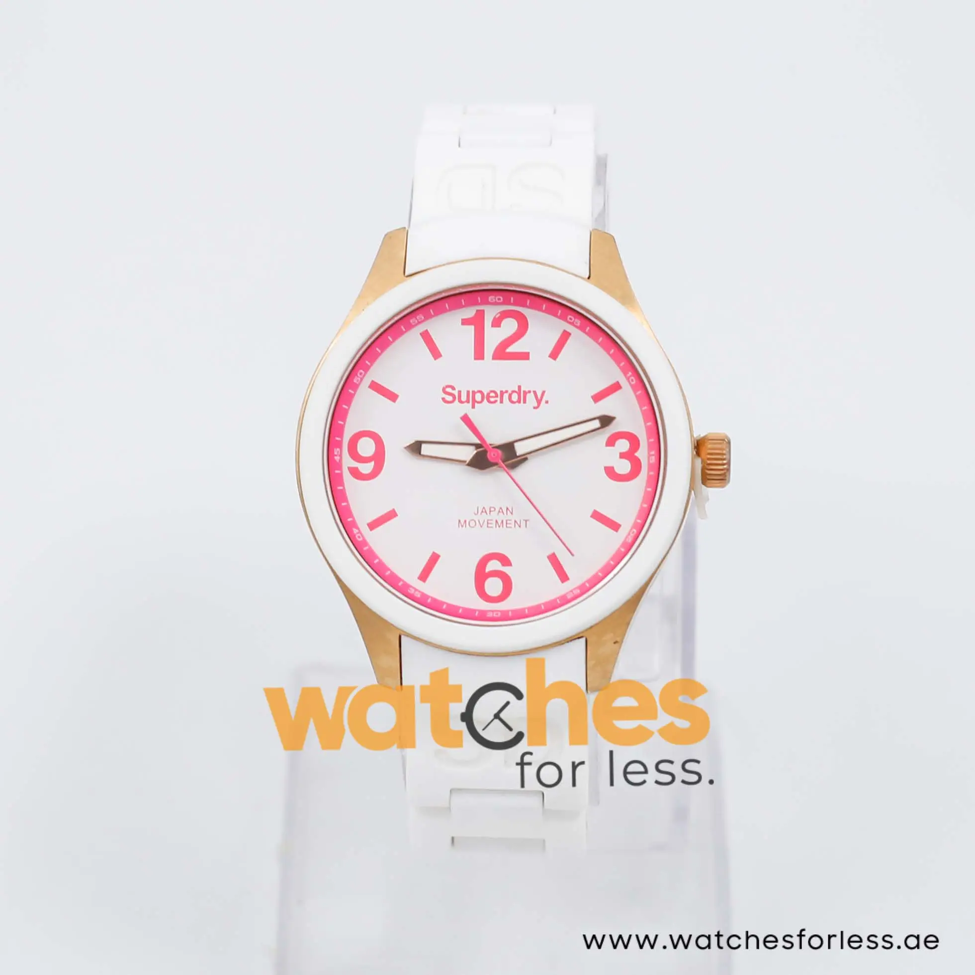 Superdry Women’s Quartz White Silicone Chain White Dial 39mm Watch SYL134P