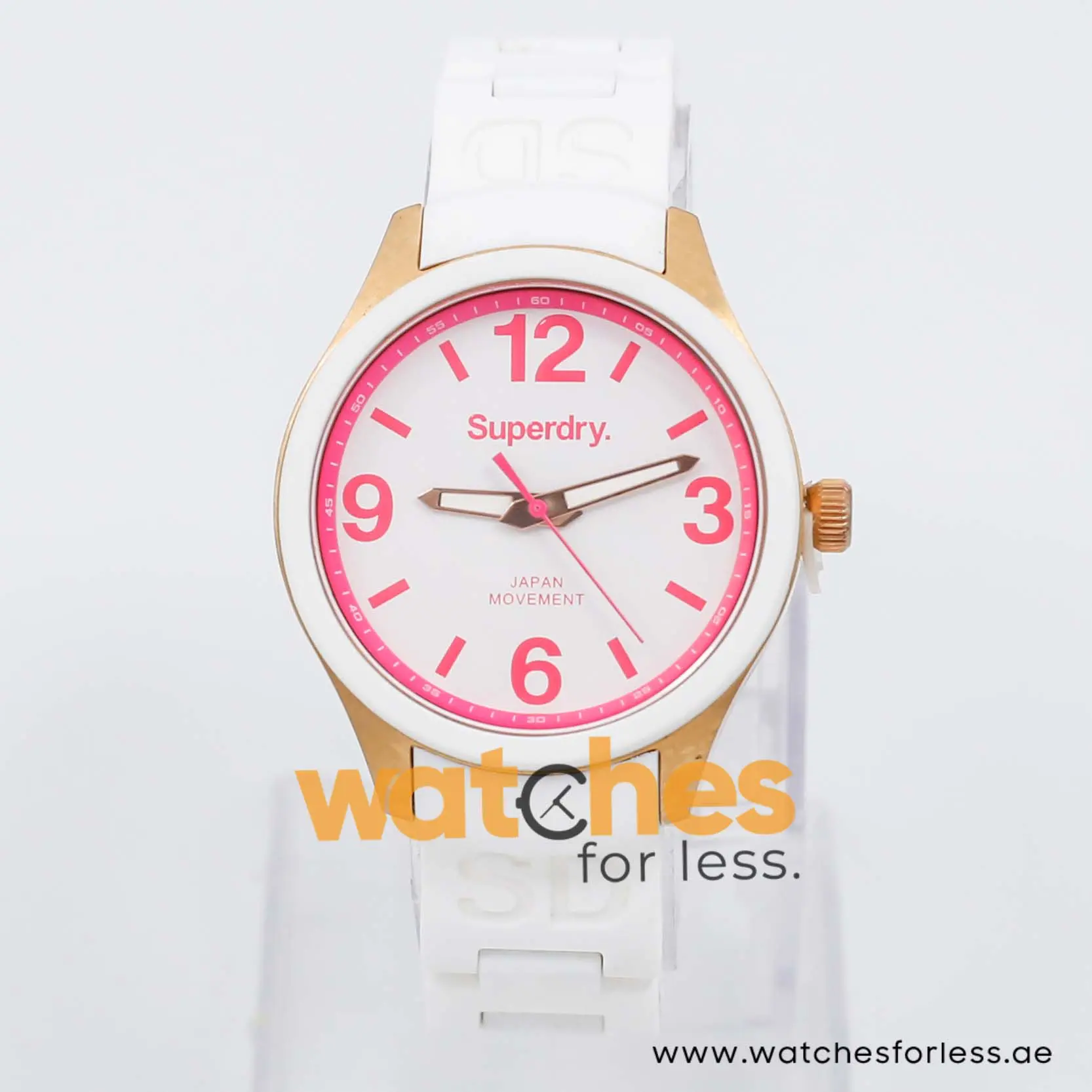 Superdry Women’s Quartz White Silicone Chain White Dial 39mm Watch SYL134P