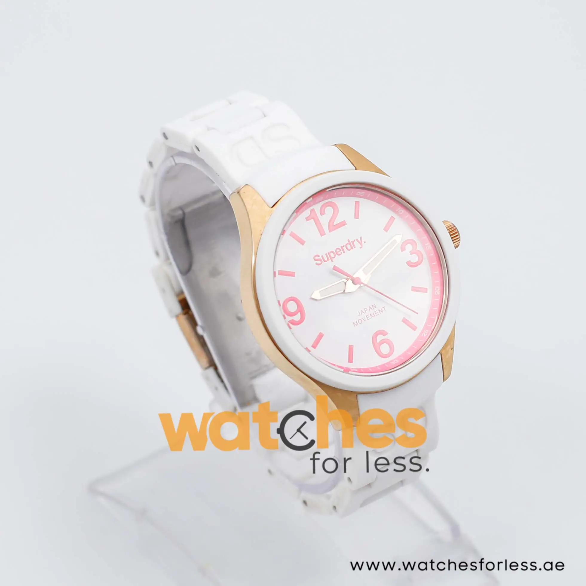 Superdry Women’s Quartz White Silicone Chain White Dial 39mm Watch SYL134P