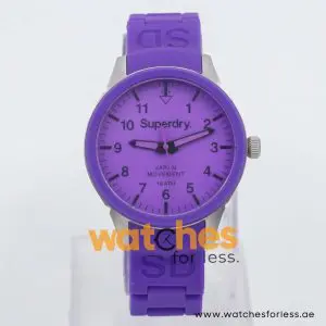 Superdry Women’s Quartz Purple Silicone Chain Purple Dial 39mm Watch SYL120V