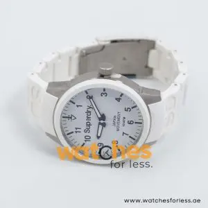 Superdry Unisex Quartz White Silicone Chain White Dial 44mm Watch SYG109W