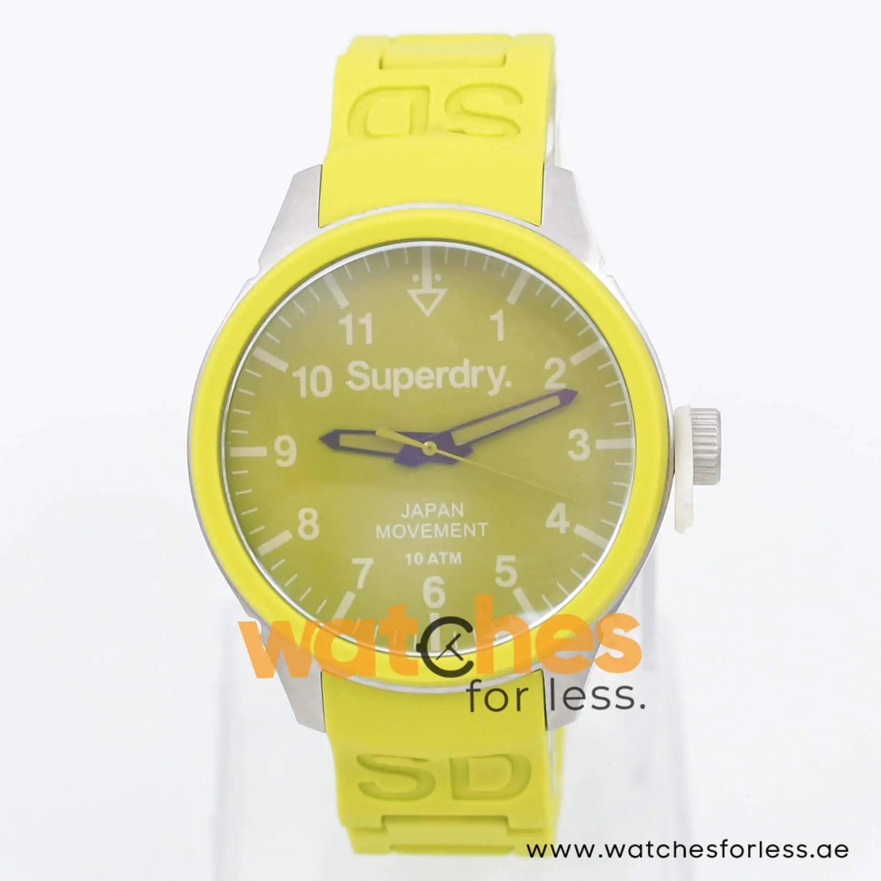 Superdry Unisex Quartz Green Silicone Chain Green Dial 44mm Watch SYG123PN