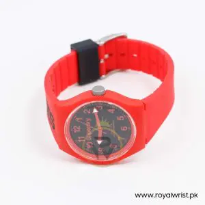 Superdry Kids Quartz Red Silicone Strap Black Dial 38mm Watch SYG164RB - Image 3