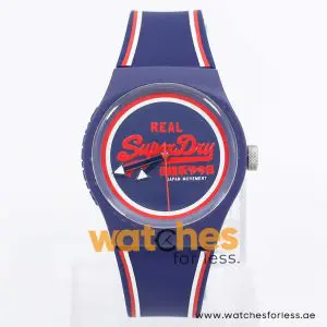 Superdry Unisex Quartz Blue Silicone Strap Blue Dial 38mm Watch SYG198UR UAE DUBAI AJMAN SHARJAH ABU DHABI RAS AL KHAIMA UMM UL QUWAIN ALAIN FUJAIRAH