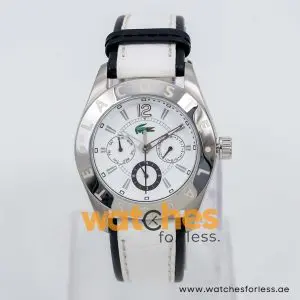 Lacoste Women’s Quartz Black & White Leather Strap White Dial 37mm Watch 2000531