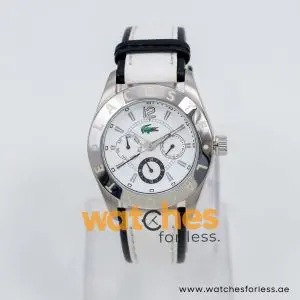 Lacoste Women’s Quartz Black & White Leather Strap White Dial 37mm Watch 2000531