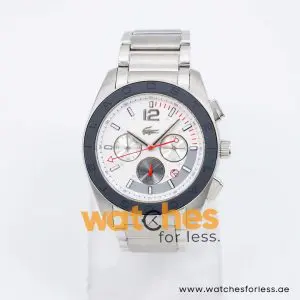 Lacoste Men’s Quartz Silver Stainless Steel White Dial 45mm Watch 2010669