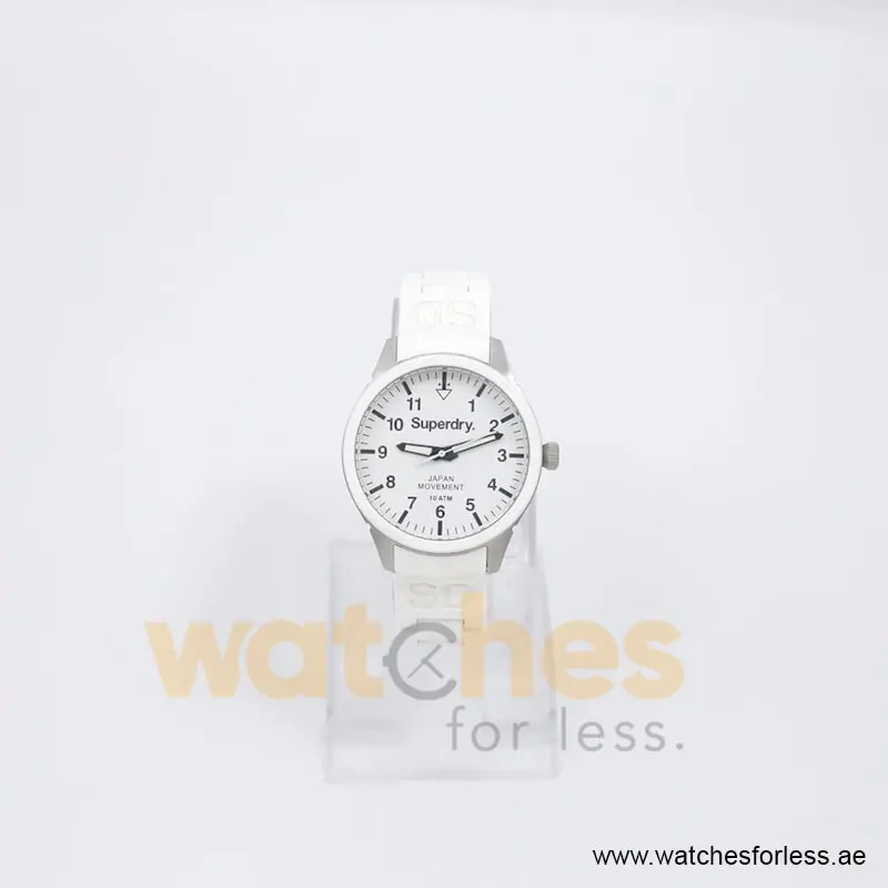 Superdry Women’s Quartz White Silicone Chain White Dial 39mm Watch SYL120W