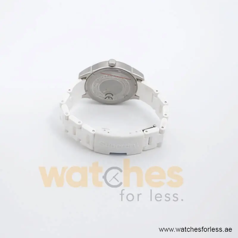 Superdry Women’s Quartz White Silicone Chain White Dial 39mm Watch SYL120W