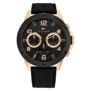 Tommy Hilfiger Men’s Quartz Black Silicone Strap Black Dial 46mm Watch 1792028 UAE DUBAI AJMAN SHARJAH ABU DHABI RAS AL KHAIMA UMM UL QUWAIN ALAIN FUJAIRAH