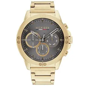 Tommy Hilfiger Men’s Quartz Gold Stainless Steel Grey Dial 46mm Watch 1791891 UAE DUBAI AJMAN SHARJAH ABU DHABI RAS AL KHAIMA UMM UL QUWAIN ALAIN FUJAIRAH