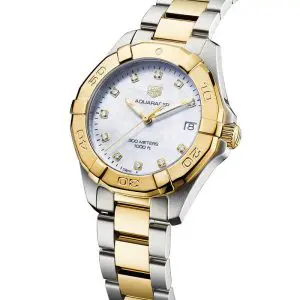 Tag Heuer Aquaracer Women’s Quartz Swiss Made Two Tone Stainless Steel Mother Of Pearl Dial 32mm Watch WBD1322.BB0320 UAE DUBAI AJMAN SHARJAH ABU DHABI RAS AL KHAIMA UMM UL QUWAIN ALAIN FUJAIRAH