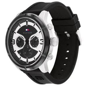 Tommy Hilfiger Men’s Quartz Black Silicone Strap Black Dial 50mm Watch 1792074 UAE DUBAI AJMAN SHARJAH ABU DHABI RAS AL KHAIMA UMM UL QUWAIN ALAIN FUJAIRAH