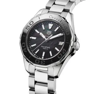 Tag Heuer Aquaracer Women’s Quartz Swiss Made Silver Stainless Steel Black Mother Of Pearl Dial 35mm Watch WAY131K.BA0748 UAE DUBAI AJMAN SHARJAH ABU DHABI RAS AL KHAIMA UMM UL QUWAIN ALAIN FUJAIRAH
