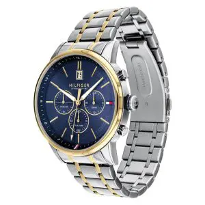 Tommy Hilfiger Men’s Quartz Two Tone Stainless Steel Blue Dial 44mm Watch 1791981 UAE DUBAI AJMAN SHARJAH ABU DHABI RAS AL KHAIMA UMM UL QUWAIN ALAIN FUJAIRAH