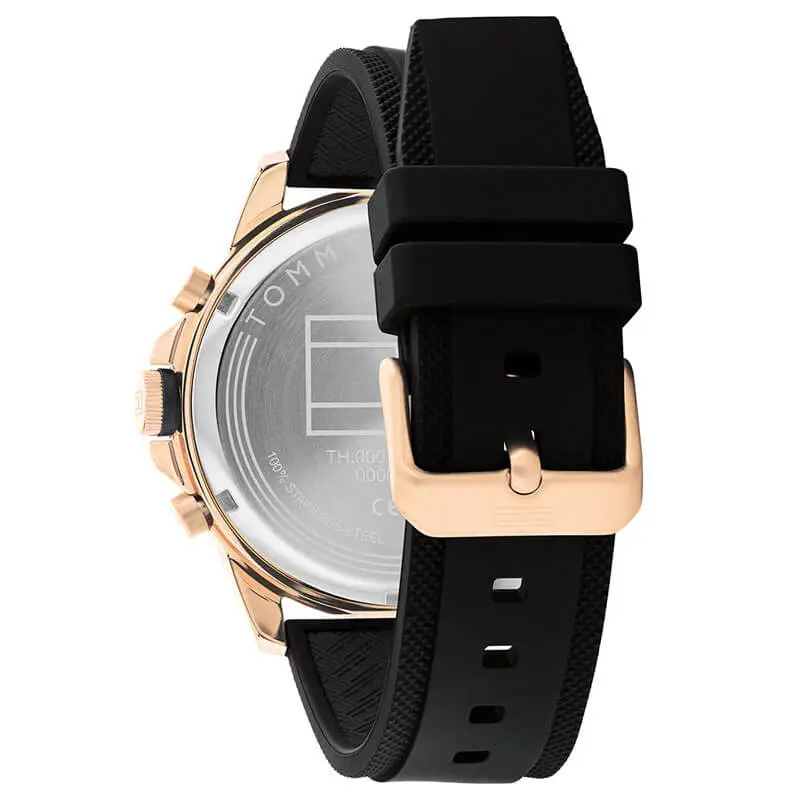 Tommy Hilfiger Men’s Quartz Black Silicone Strap Black Dial 46mm Watch 1792028 UAE DUBAI AJMAN SHARJAH ABU DHABI RAS AL KHAIMA UMM UL QUWAIN ALAIN FUJAIRAH
