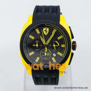 Ferrari Men’s Quartz Black Silicone Strap Black Dial 46mm Watch 830117 UAE DUBAI AJMAN SHARJAH ABU DHABI RAS AL KHAIMA UMM UL QUWAIN ALAIN FUJAIRAH