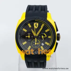 Ferrari Men’s Quartz Black Silicone Strap Black Dial 46mm Watch 830117 UAE DUBAI AJMAN SHARJAH ABU DHABI RAS AL KHAIMA UMM UL QUWAIN ALAIN FUJAIRAH