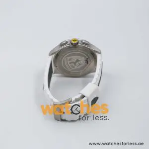 Ferrari Men’s Quartz White Silicone Strap White Dial 48mm Watch 830140/1