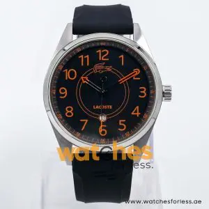 Lacoste Men’s Quartz Black Silicone Strap Black Dial 43mm Watch 2010634 UAE DUBAI AJMAN SHARJAH ABU DHABI RAS AL KHAIMA UMM UL QUWAIN ALAIN FUJAIRAH