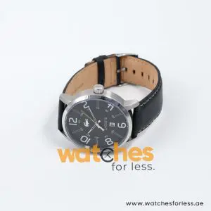 Lacoste Men’s Quartz Black Leather Strap Black Dial 44mm Watch 2010499/1 UAE DUBAI AJMAN SHARJAH ABU DHABI RAS AL KHAIMA UMM UL QUWAIN ALAIN FUJAIRAH