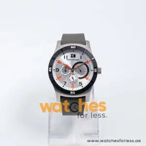 Hugo Boss Men’s Quartz Grey Leather Strap Silver Dial 44mm Watch 1512538 UAE DUBAI AJMAN SHARJAH ABU DHABI RAS AL KHAIMA UMM UL QUWAIN ALAIN FUJAIRAH