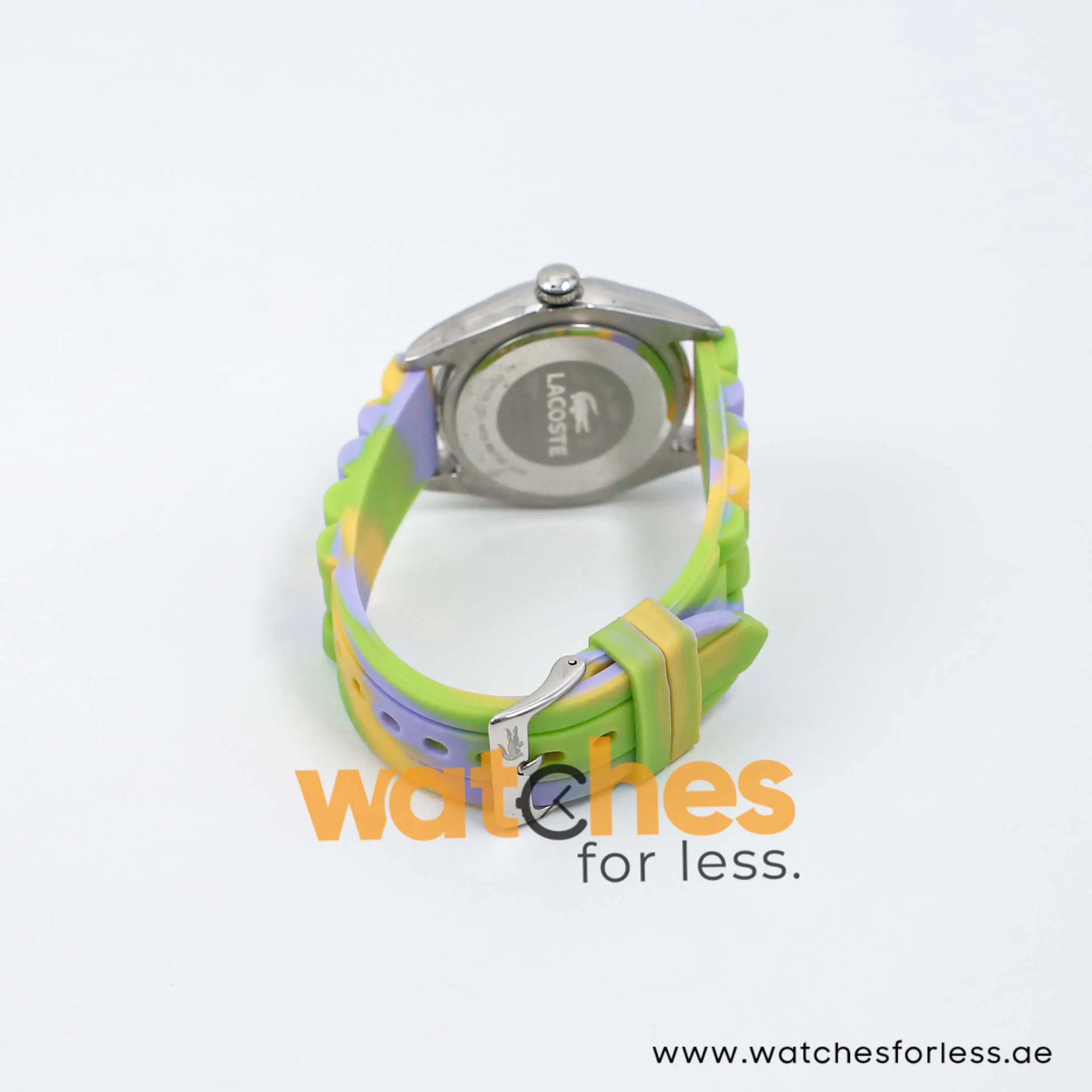 Lacoste Women’s Quartz Multi Color Silicone Strap White Dial 37mm Watch LC323140164 UAE DUBAI AJMAN SHARJAH ABU DHABI RAS AL KHAIMA UMM UL QUWAIN ALAIN FUJAIRAH