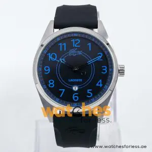 Lacoste Men’s Quartz Black Silicone Strap Black Dial 43mm Watch 2010633 UAE DUBAI AJMAN SHARJAH ABU DHABI RAS AL KHAIMA UMM UL QUWAIN ALAIN FUJAIRAH