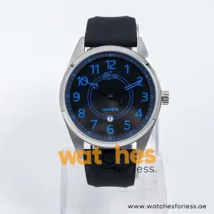 Lacoste Men’s Quartz Black Silicone Strap Black Dial 43mm Watch 2010633 UAE DUBAI AJMAN SHARJAH ABU DHABI RAS AL KHAIMA UMM UL QUWAIN ALAIN FUJAIRAH