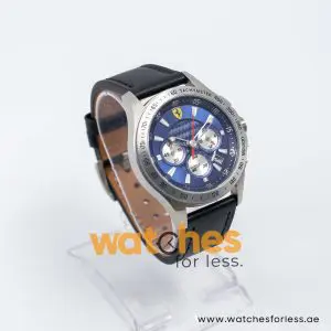 Ferrari Men’s Quartz Black Leather Strap Blue Dial 44mm Watch 830041/4 UAE DUBAI AJMAN SHARJAH ABU DHABI RAS AL KHAIMA UMM UL QUWAIN ALAIN FUJAIRAH