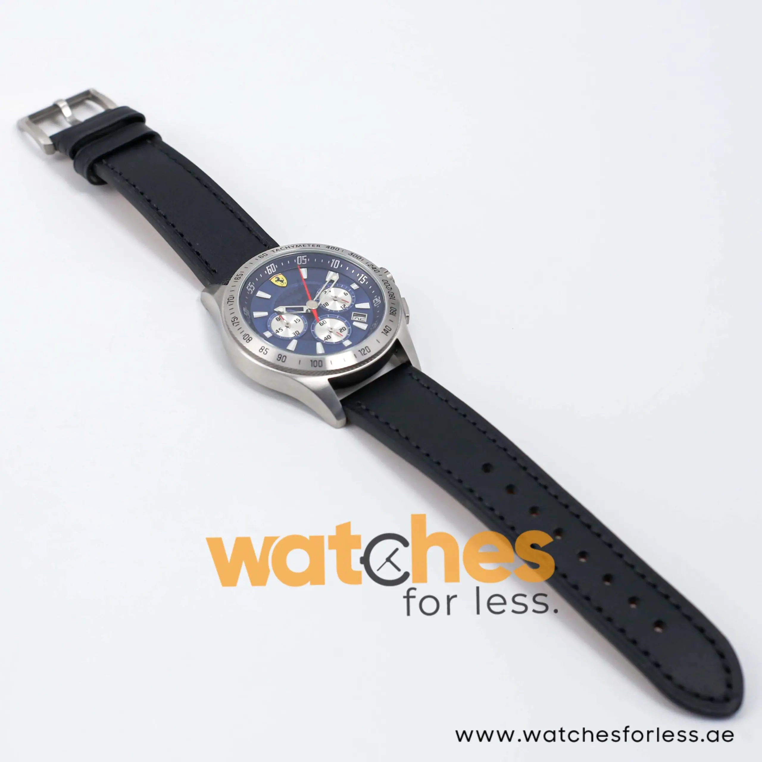 Ferrari Men’s Quartz Black Leather Strap Blue Dial 44mm Watch 830041/4 UAE DUBAI AJMAN SHARJAH ABU DHABI RAS AL KHAIMA UMM UL QUWAIN ALAIN FUJAIRAH