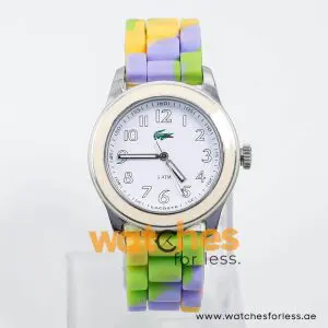 Lacoste Women’s Quartz Multi Color Silicone Strap White Dial 38mm Watch 2000491 UAE DUBAI AJMAN SHARJAH ABU DHABI RAS AL KHAIMA UMM UL QUWAIN ALAIN FUJAIRAH