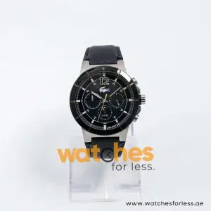 Lacoste Men’s Quartz Black Leather Strap Black Dial 44mm Watch 2010743 UAE DUBAI AJMAN SHARJAH ABU DHABI RAS AL KHAIMA UMM UL QUWAIN ALAIN FUJAIRAH