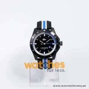 Lacoste Men’s Quartz Three Tone Nylon Strap Black Dial 44mm Watch 2010699 UAE DUBAI AJMAN SHARJAH ABU DHABI RAS AL KHAIMA UMM UL QUWAIN ALAIN FUJAIRAH