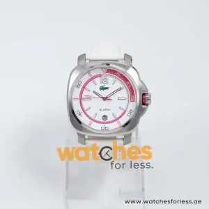 Lacoste Women’s Quartz White Leather Strap White Dial 42mm Watch LC293140156 UAE DUBAI AJMAN SHARJAH ABU DHABI RAS AL KHAIMA UMM UL QUWAIN ALAIN FUJAIRAH