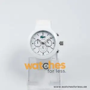 Lacoste Men’s Quartz White Silicone Strap White Dial 44mm Watch 609302480 UAE DUBAI AJMAN SHARJAH ABU DHABI RAS AL KHAIMA UMM UL QUWAIN ALAIN FUJAIRAH