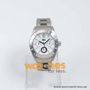 Lacoste Women’s Quartz Silver Stainless Steel White Dial 37mm Watch 2000527 UAE DUBAI AJMAN SHARJAH ABU DHABI RAS AL KHAIMA UMM UL QUWAIN ALAIN FUJAIRAH
