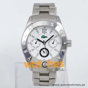 Lacoste Women’s Quartz Silver Stainless Steel White Dial 37mm Watch 2000527 UAE DUBAI AJMAN SHARJAH ABU DHABI RAS AL KHAIMA UMM UL QUWAIN ALAIN FUJAIRAH