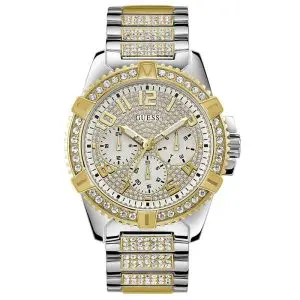 Guess Men’s Quartz Two Tone Stainless Steel Silver Dial 48mm Watch W0799G4 UAE DUBAI AJMAN SHARJAH ABU DHABI RAS AL KHAIMA UMM UL QUWAIN ALAIN FUJAIRAH
