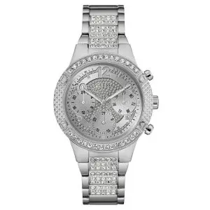 Guess Women’s Quartz Silver Stainless Steel Silver Dial 40mm Watch W0850L1 UAE DUBAI AJMAN SHARJAH ABU DHABI RAS AL KHAIMA UMM UL QUWAIN ALAIN FUJAIRAH