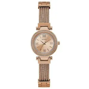 Guess Women’s Quartz Rose Gold Stainless Steel Rose Gold Dial 27mm Watch W1009L3 UAE DUBAI AJMAN SHARJAH ABU DHABI RAS AL KHAIMA UMM UL QUWAIN ALAIN FUJAIRAH