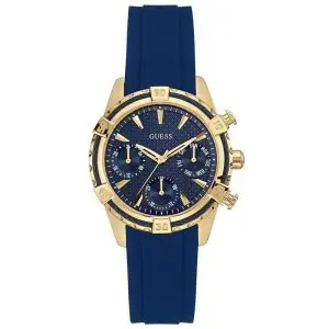 Guess Women’s Quartz Blue Silicone Strap Blue Dial 36mm Watch W0562L2