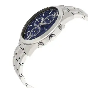 Guess Men’s Quartz Silver Stainless Steel Blue Dial 44mm Watch W0875G1 UAE DUBAI AJMAN SHARJAH ABU DHABI RAS AL KHAIMA UMM UL QUWAIN ALAIN FUJAIRAH