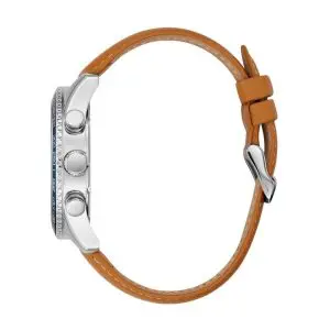 Guess Men’s Quartz Brown Leather Strap Silver Dial 44mm Watch W0970G1 UAE DUBAI AJMAN SHARJAH ABU DHABI RAS AL KHAIMA UMM UL QUWAIN ALAIN FUJAIRAH