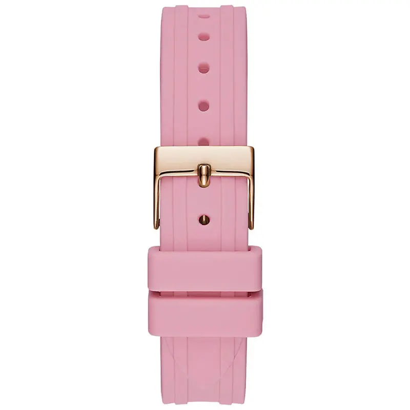 Guess Women’s Quartz Pink Silicone Strap Silver Dial 36mm Watch GW0034L3