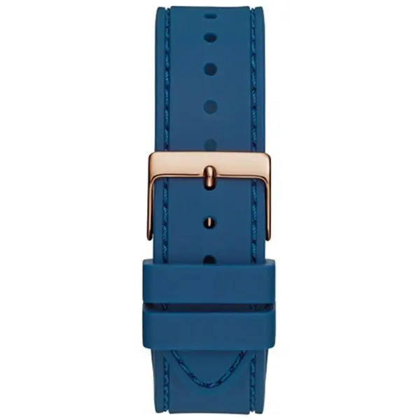 Guess Women’s Quartz Blue Silicone Strap Rose Gold Dial 39mm Watch GW0439L4
