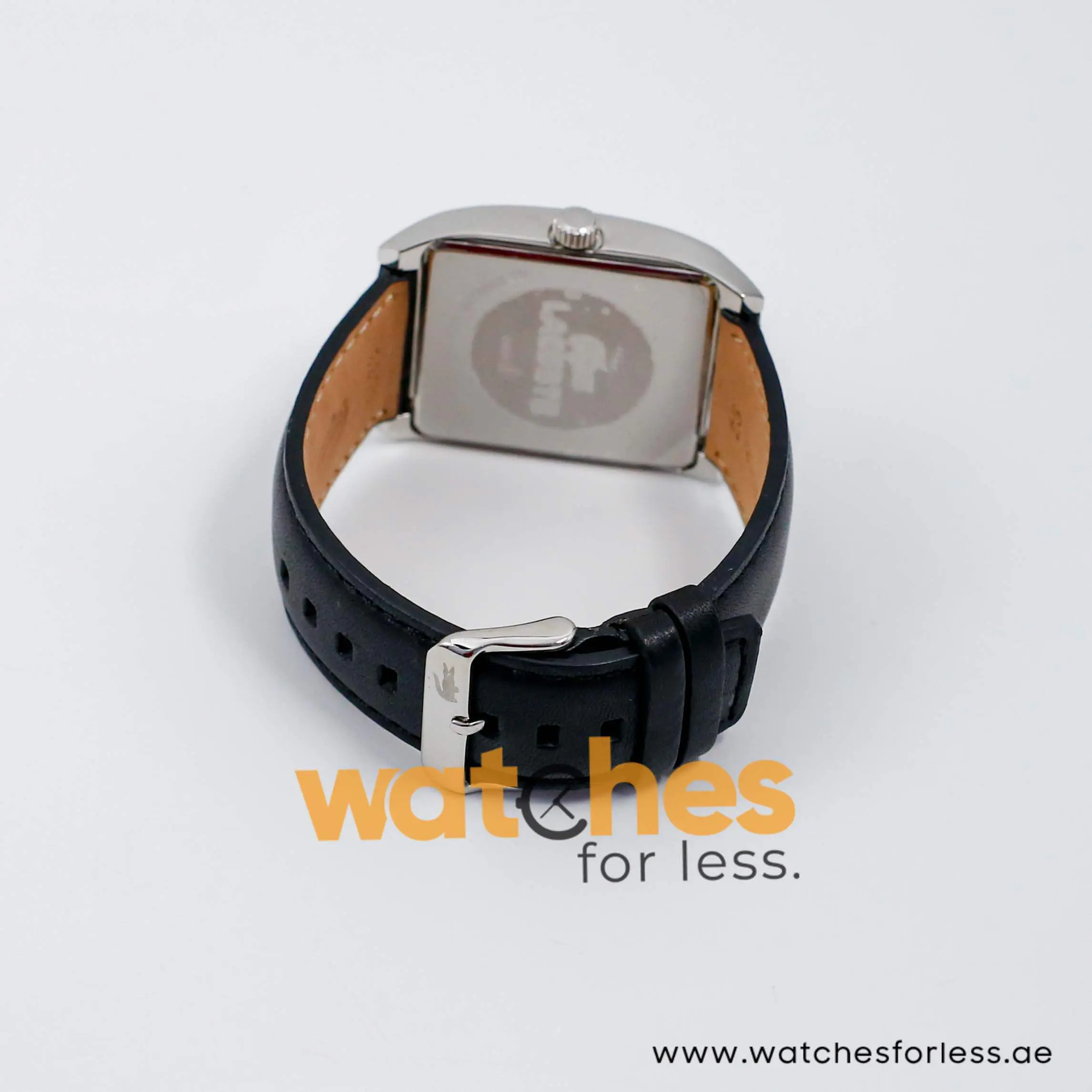 Lacoste Men’s Quartz Black Leather Strap White Dial 37mm Watch 2010559/1