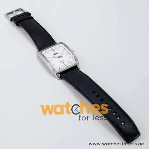 Lacoste Men’s Quartz Black Leather Strap White Dial 37mm Watch 2010559/1