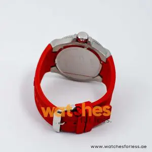 Tommy Hilfiger Men’s Quartz Red Silicone Strap White Dial 48mm Watch 1791037
